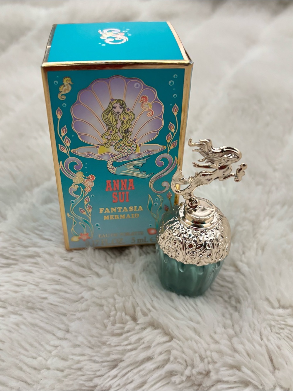 Anna Sui Fantasia Mermaid Mini Fragrance- teal and gold - Picture 3 of 5